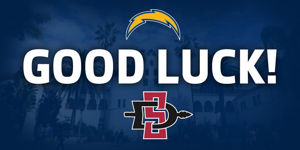 chargers's tweet photo. Good luck to #AztecMBB tonight in their NIT semifinals game! @GoAztecs https://t.co/5dsnZN0vSK