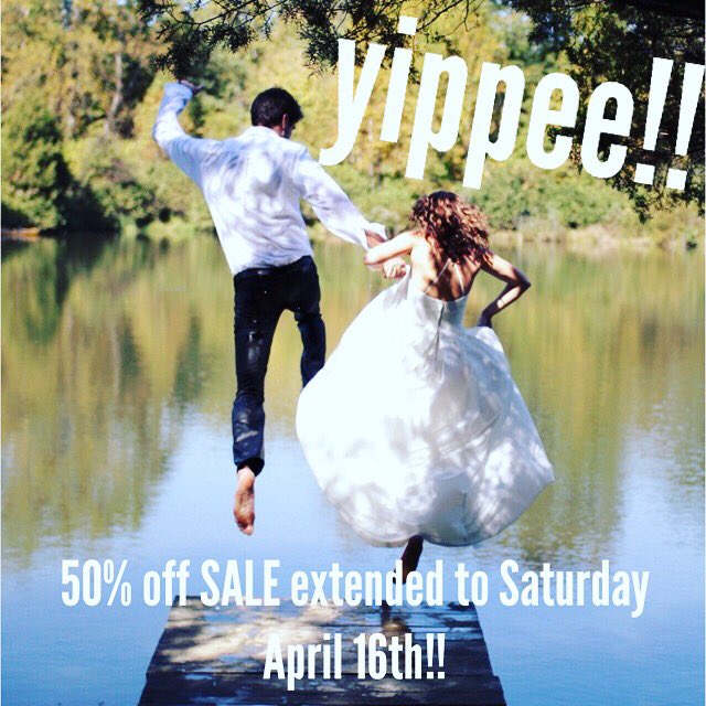 50% off #sale extended until April 16th #champagneandlace