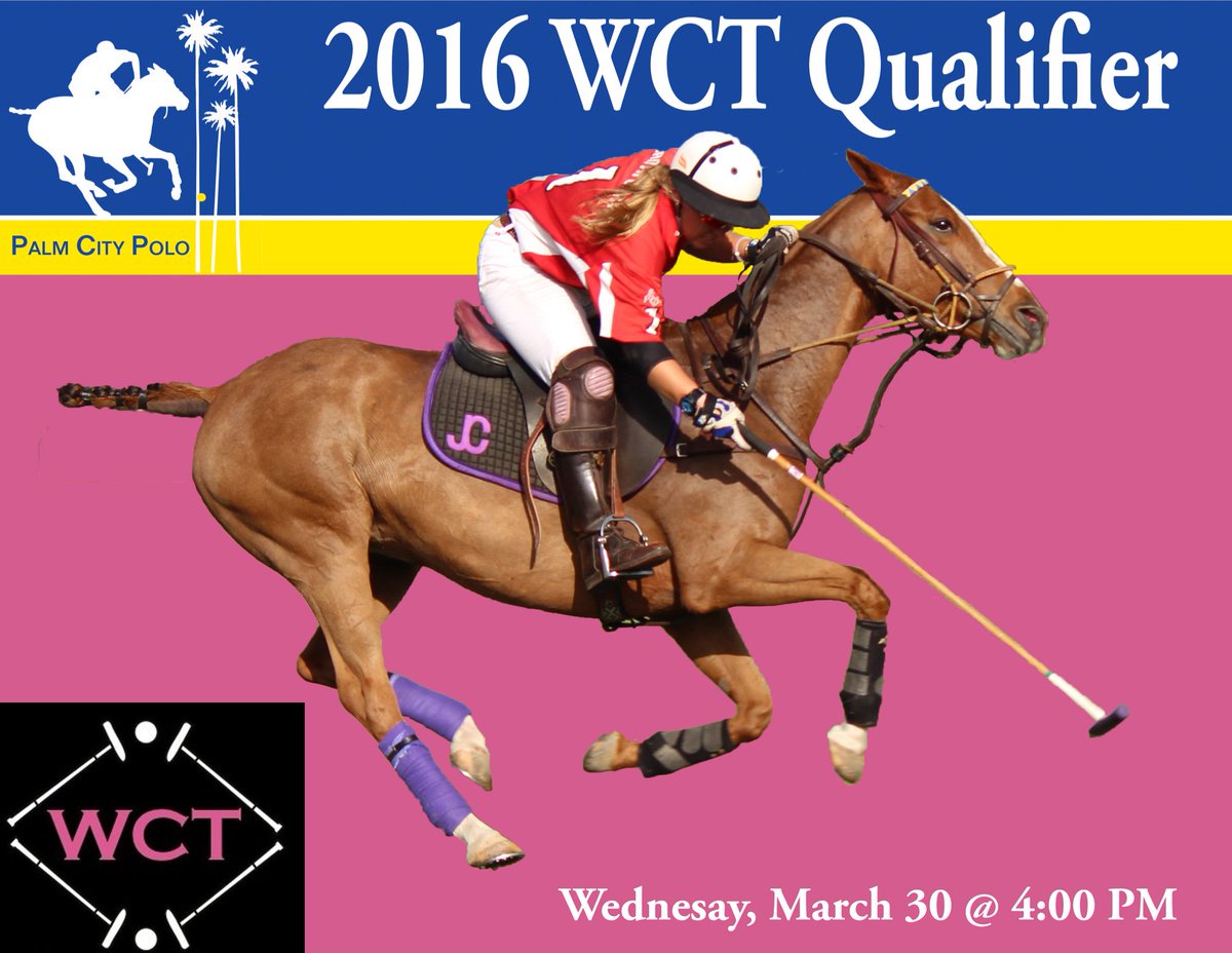 WCT Qualifier News: March 30 at Palm City Polo Club WCT Qualifier FL,USA
Good Luck ladies!!
facebook.com/WCTwomenspolo/…