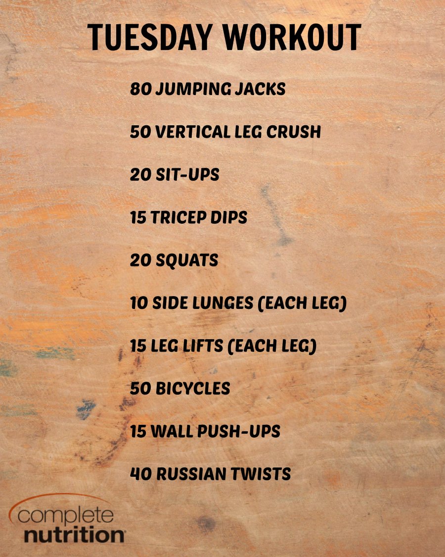 CN_Utah's tweet photo. Here is a #TuesdayWorkout for you #CompleteNutritionUtah #TuesdayTip #healthyliving https://t.co/u4EvitO9RL