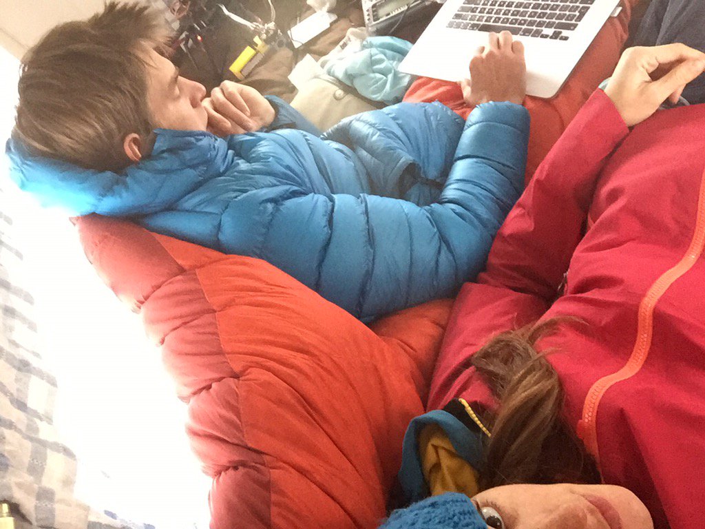 Raining in the desert = working in the camper.