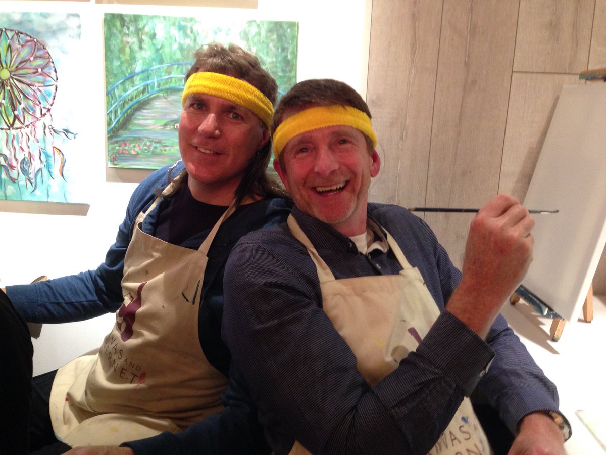 StartTalking1's tweet photo. Painting mullets for @MarchMullet @canvasandcab @BarrieExaminer @Rock95Barrie https://t.co/xs2QjTJ7V1