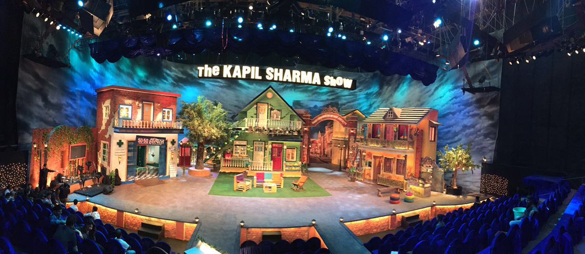 KapilSharmaK9's tweet photo. How's new set ? "TkSS23rdaprilonsony". Love u all :)) https://t.co/Wl7X7ln5LY