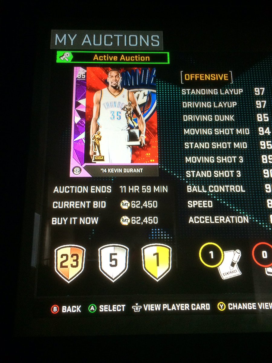 NbaDiamondDeals's tweet photo. KD is one of the cheapest, Steph has elite shooting gold badges, bob is the only badged out plz buy XB1 @2kAuctions https://t.co/2J3W51ZVFh