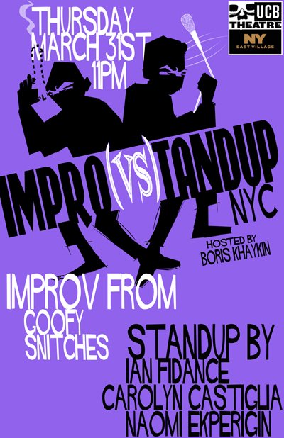 IMPROvsTANDUP's tweet photo. Thurs at @UCBTheatreNY East with host @theBorisK ! https://t.co/eZXLbY6sMk https://t.co/NUvvKBFIfZ
