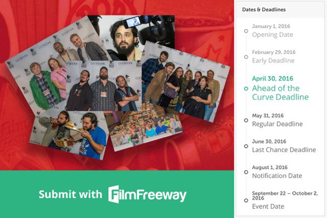 CltFilmFest's tweet photo. @NC_Culture @CLTure @NCFilm @CLTFilm @ncfilmoffice @ncfilmnews don't forget #cltff2016 is accepting films! https://t.co/1mc0l4H0mQ