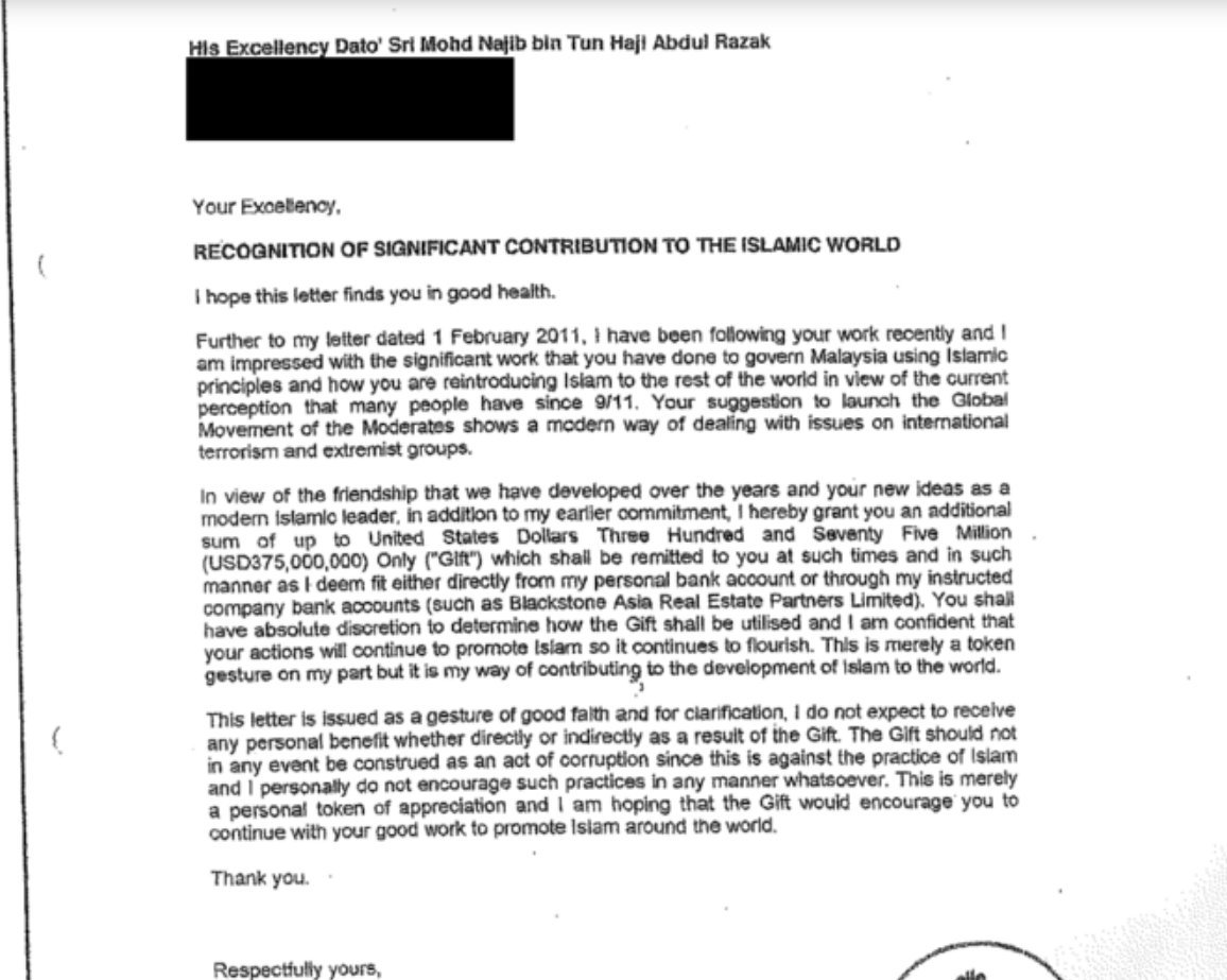 yinshaoloong's tweet photo. Najib's Saudi "donation" letter reads like it was drafted by an intern.

https://t.co/bZaNeXuPUQ https://t.co/AcxVDWs1WD