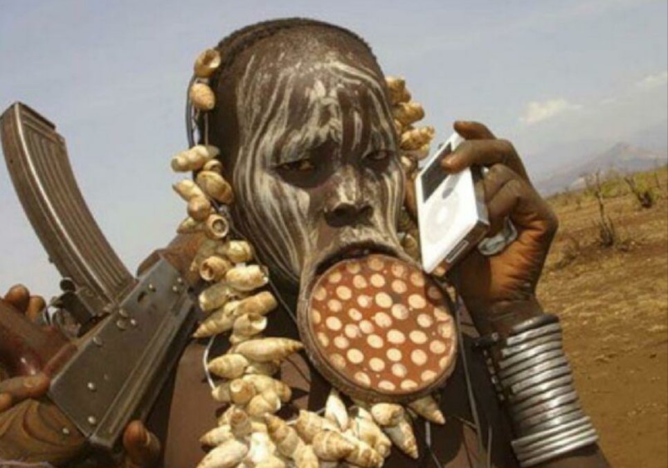 The man seen here is attempting to increase the size of his mouth in order to fit more of our delicious chicken.