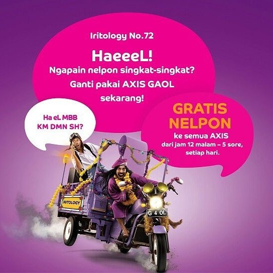 Ooii, Axisers berkat pake AXIS GaOL, Ojan &amp; Mbeb dh ga ngomong dsingkat2 lg dh. Ganti pk AXIS GaOL sekarang!!!