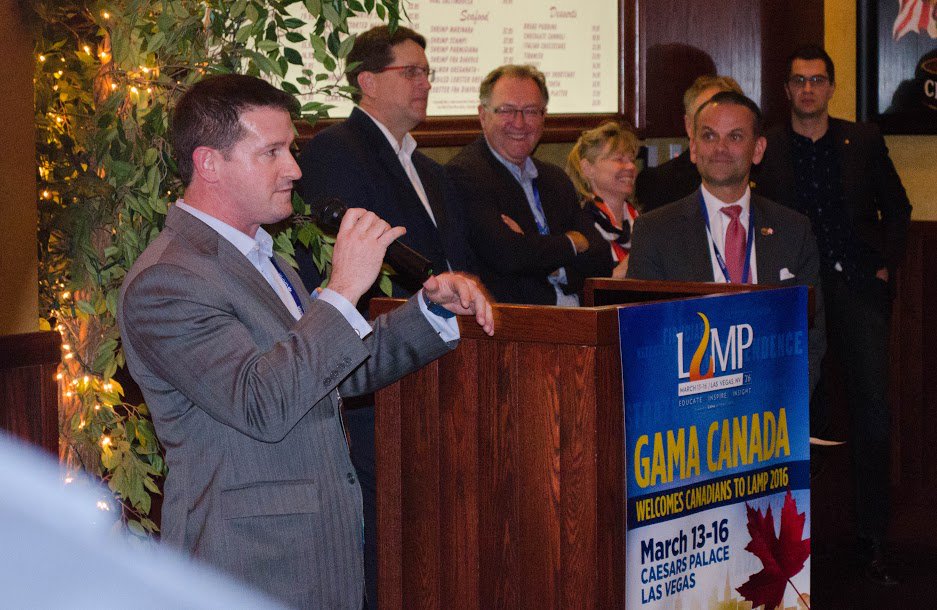 GAMA_Canada's tweet photo. We had a great time at #Lamp16 in Vegas! We hope that we saw you there! @Joey_Davenport @sbellefeuille https://t.co/lnPCiqMdub