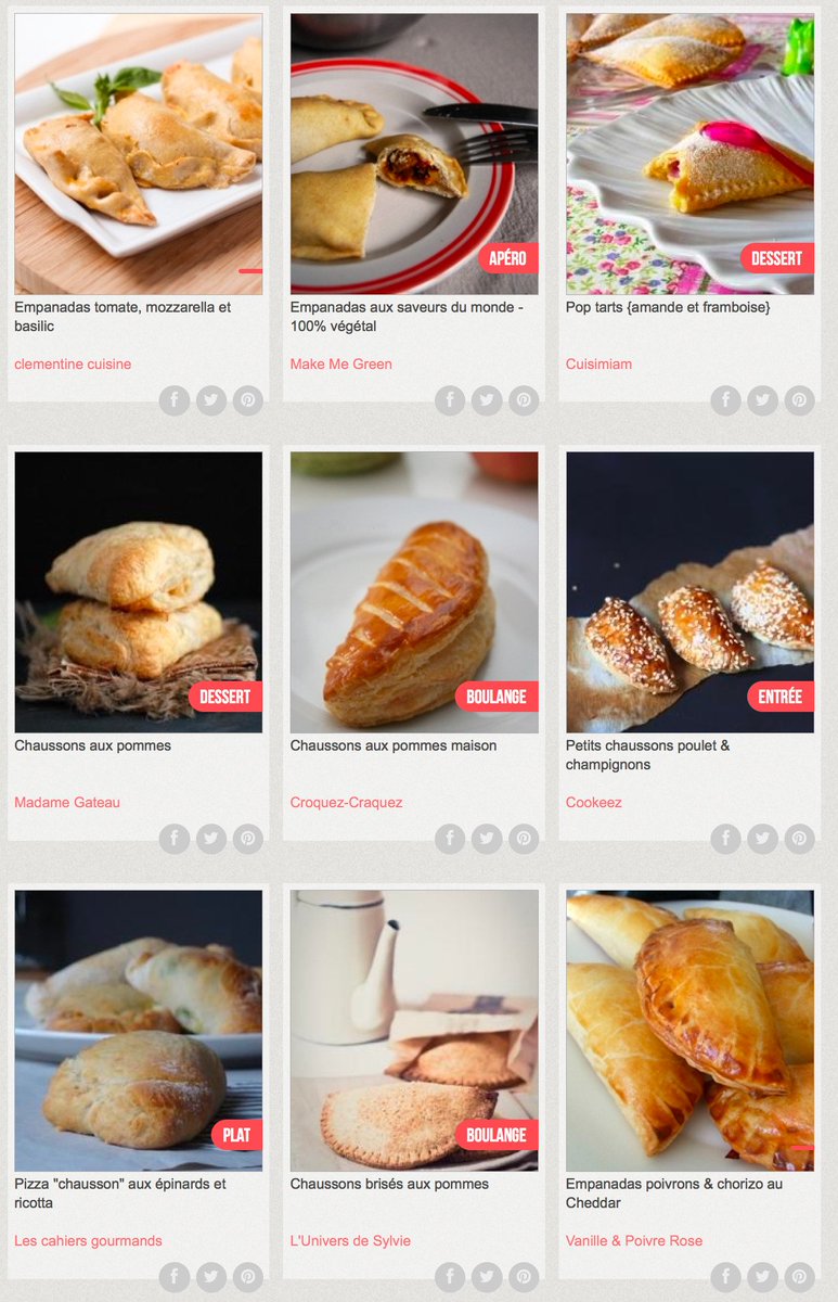 CuisiCook's tweet image. *MIAM du jour* Qui aime les p'tits chaussons? 
 cuisicook.com/recherche?quer…