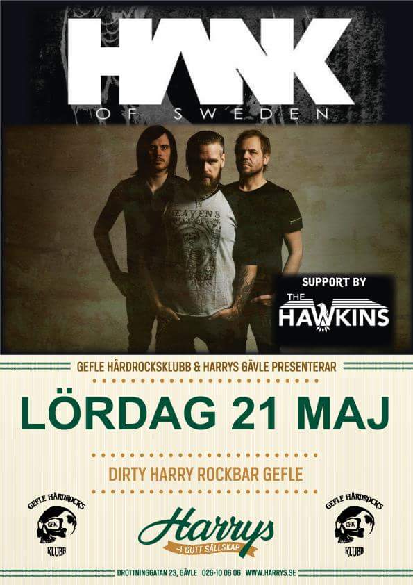 GefleHardrock's tweet photo. BANDSLÄPP MAJ! Hank Of Sweden + support The Hawkins på Dirty Harry Rockbar lördag 21 maj \m/
geflehardrocksklubb.se https://t.co/cVBGTaMRR3