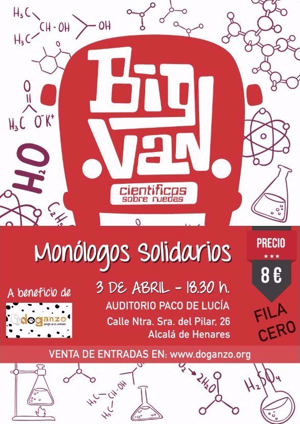 aiduskaa's tweet photo. Evento de #monólogos científicos en @alcaladehenares para recaudar fondos para el proyecto #CES de #Doganzo #3Abril https://t.co/wyxZPnGV0T