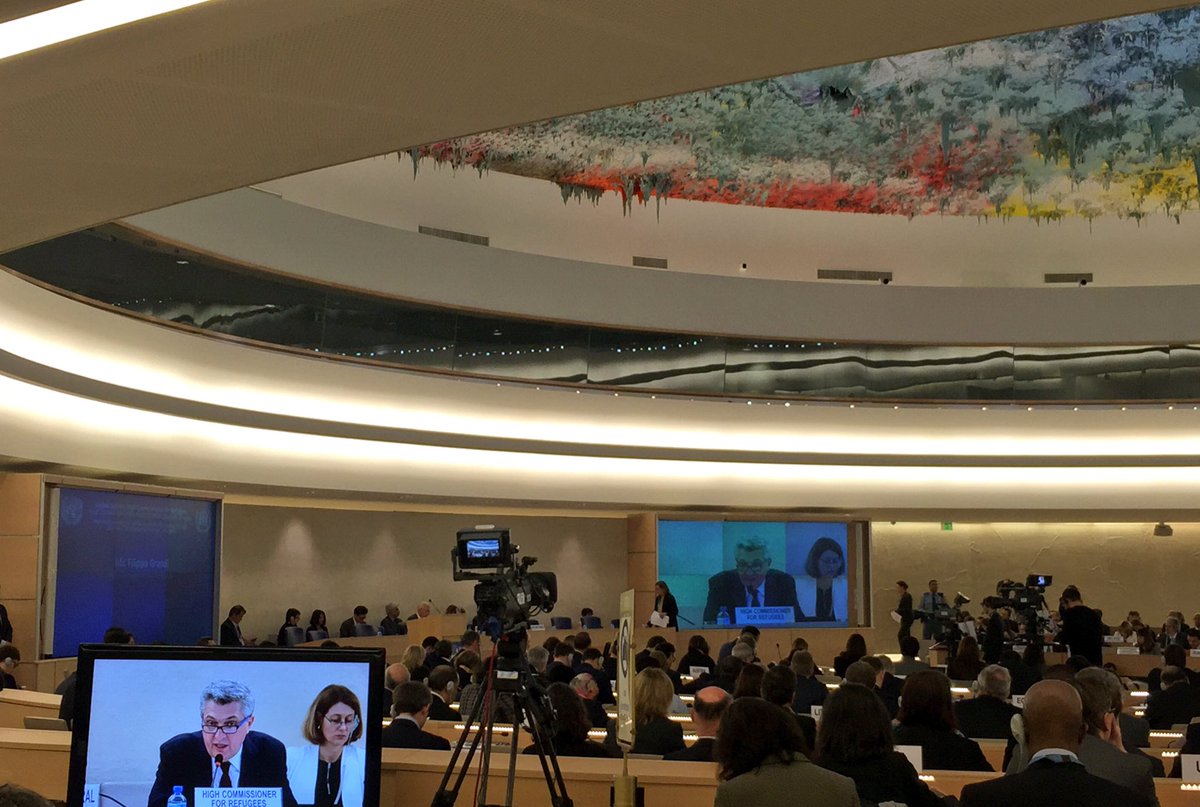 UNGeneva's tweet image. "We cannot respond to a global #refugeecrisis by closing doors &amp;amp; building fences"

UN @RefugeesChief Filippo Grandi