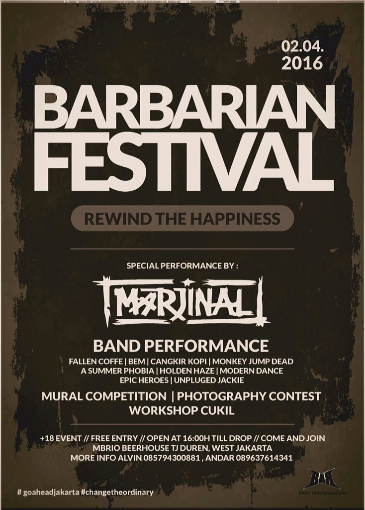 Dan berikut info gig terdekat kita nih, dateng dan seruseruan bareng kita!