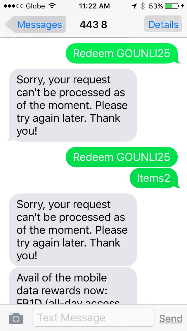 aisjam's tweet image. @talk2GLOBE @enjoyGLOBE #SaySorry #globeproblems #globerewards