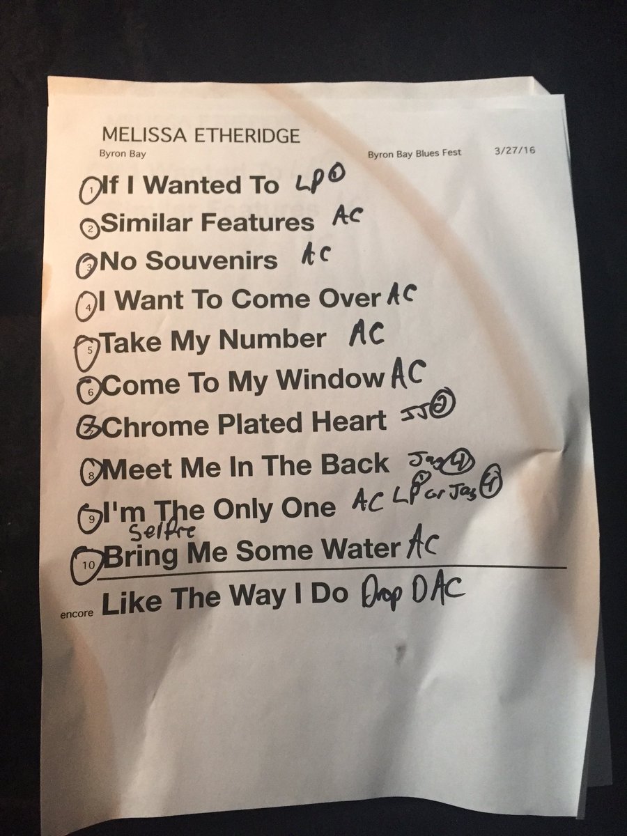 Morrison618's tweet image. Byron Bay Bluesfest Setlist.