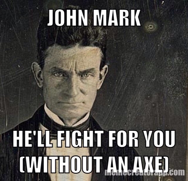 makeurMARKatBHS's tweet photo. Sorry it's so late! Here's some advice from my dear friend John Brown: vote for John Mark! #MakingourMARKatBHS https://t.co/88v609cooa