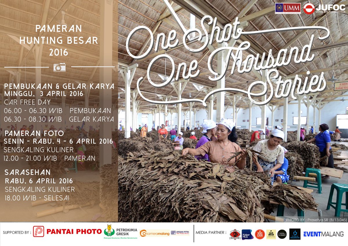 KabarMLG's tweet photo. Pameran Hunting Besar 2016 | One Shot One Thousand Stories |  @JUFOC https://t.co/50IVW4G97z
