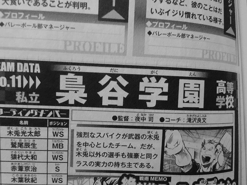 胡桃 しんどい Sur Twitter すっごい今更なんだけど 本誌とハイキューのコンプリートガイドブック排球本で梟谷の監督の名前が違う 排球本 夜中司 本誌 闇路健行 ハイキュー 梟谷 T Co Ogkjuu5y2s