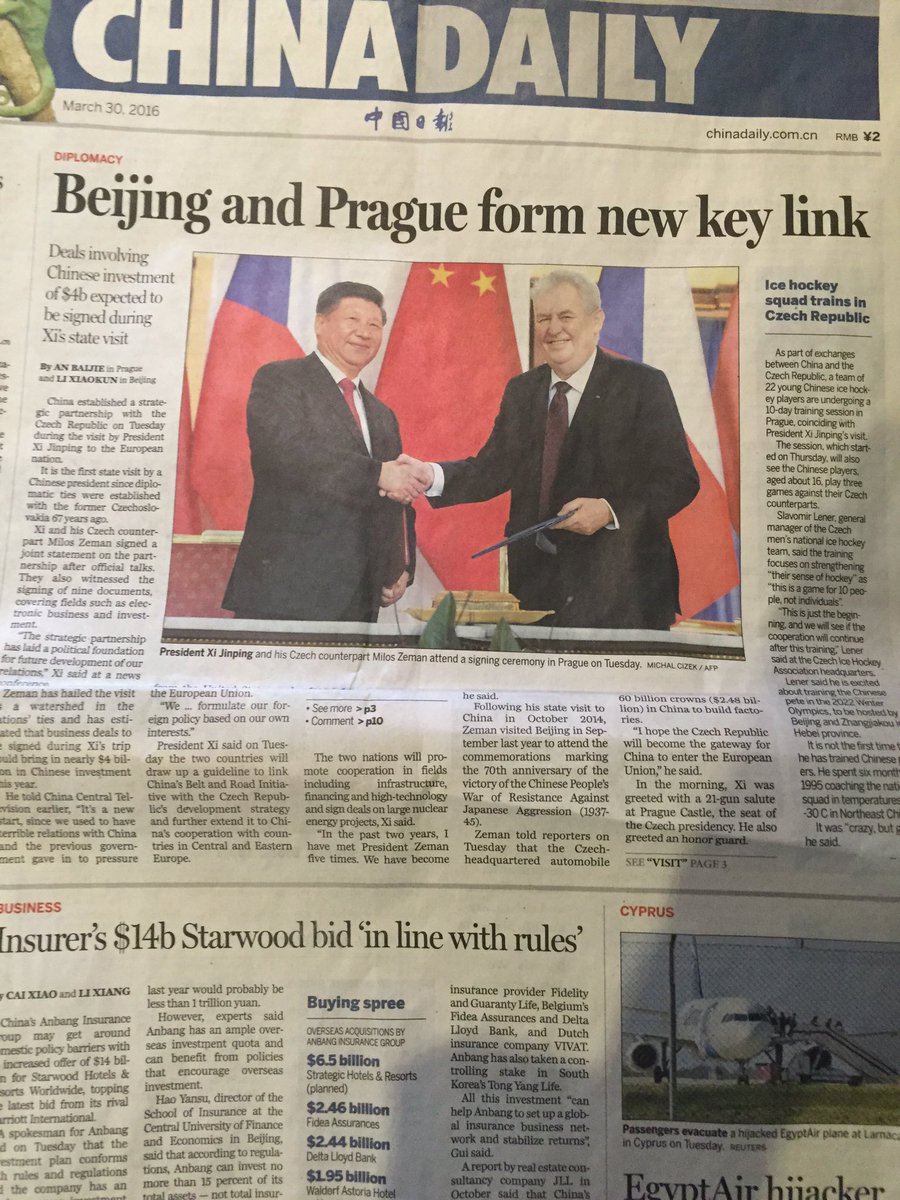 emilyrauhala's tweet photo. Words I'd use to describe coverage of Xi Dada Czech state visit: extensive, blanket, effusive, odd. Add your own... https://t.co/TdaU2SZdEf