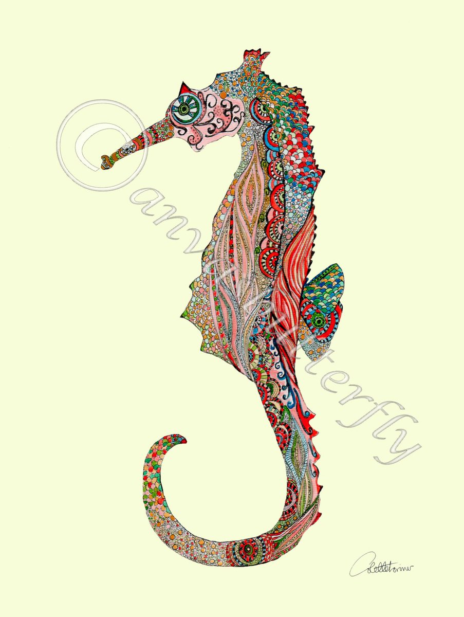 canvasbutterfly's tweet image. Seahorse Doodle Print Seahorse Picture Seahorse Illustration - Nautic… etsy.me/24fS3YF #Etsy #SeahorseDesign