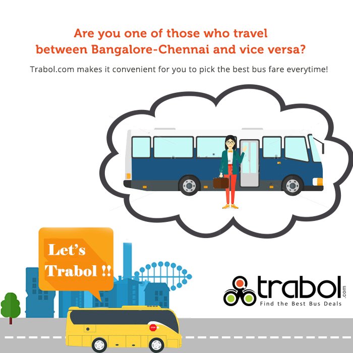 traboldeals's tweet photo. Are you one of those who travel between Bangalore-Chennai &amp; vice versa?Trabol makes it convenient for you everytime! https://t.co/T7r1hWICy6