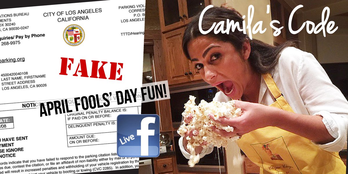 iamcamilaalves's tweet photo. Wednesday: Ready for #AprilFools Day? Fun practical jokes & more! LIVE 3pm et. #CamilasCode https://t.co/VPJQaN3uKr https://t.co/ZCn2ywjKa8