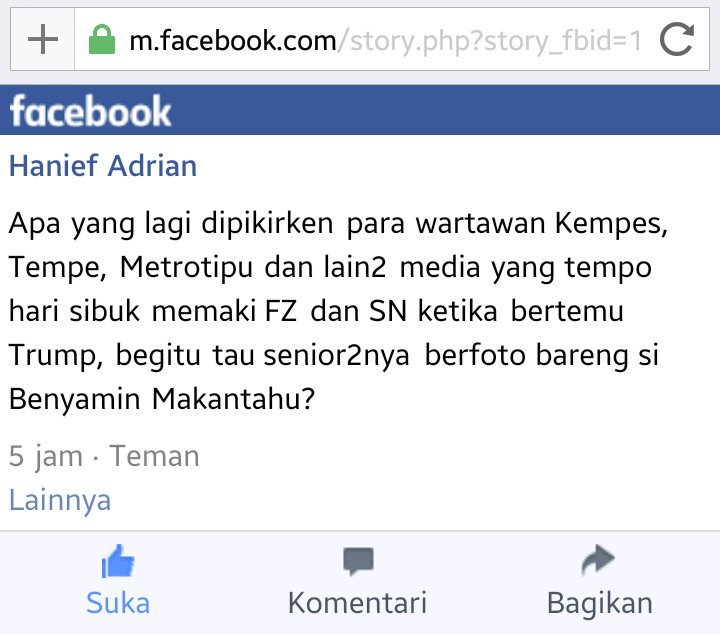 fazri91's tweet image. Beuh, nampol banget nih status bang Hanief.

#Jlebb