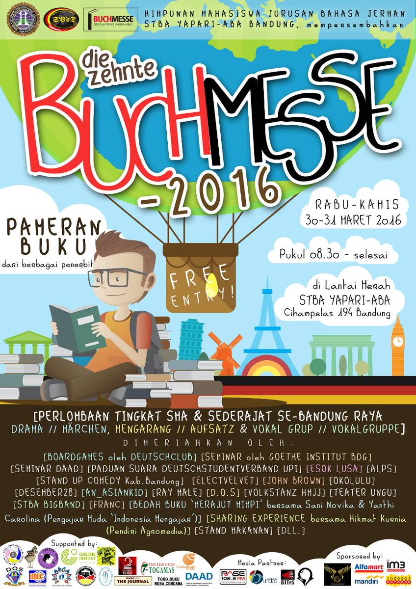 Hari ini dan besok ada pameran buku persembahan <a href="/hmjj_stba/">HMJJ STBA Yapari-ABA</a> . di Lantai merah kampus stba jl. Cihampelas 194.