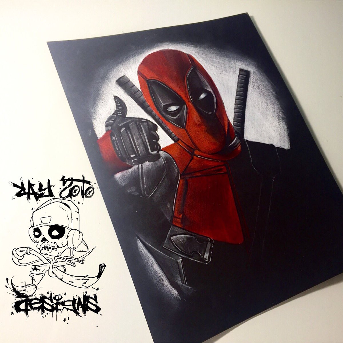 ShXrkEe's tweet photo. Another view of @deadpoolmovie @VancityReynolds #RaySotoDesigns #Deadpool #SKETCH #art #colorpencil https://t.co/N2LZspBpvv