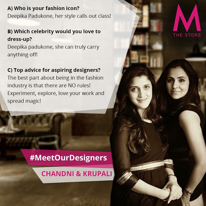 MTheStore's tweet photo. #MeetOurDesigners @chandnisujan and #Krupali of label #karuyacouture https://t.co/SVDIiZH0kl