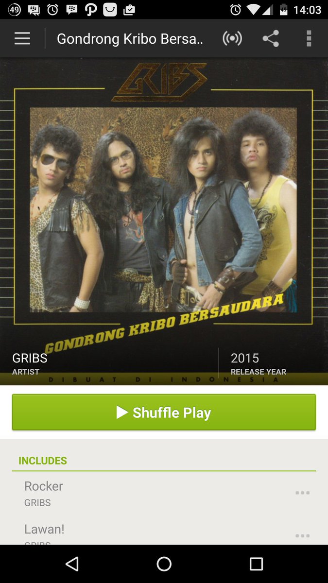 So far <a href="/SpotifyID/">Spotify Indonesia</a> memuaskan, karena <a href="/GRIBSROCK/">GRIBS</a> ada di playlist Spotify😂