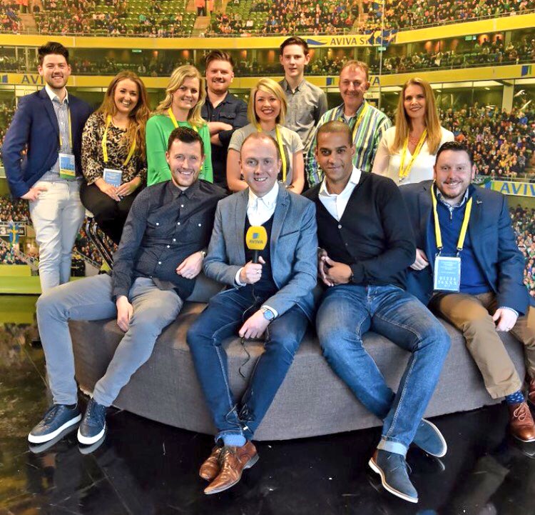 ConorGlennon_'s tweet photo. Great evening with this bunch yesterday in the #AvivaFanStudio. Big thanks to @AVIVAIRELAND #IRLSLO ☘🇮🇪 https://t.co/jzhRr86mTZ