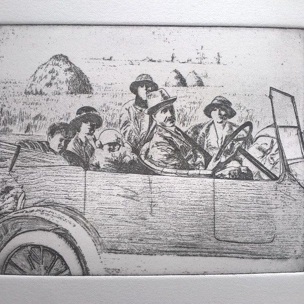 oldcar_photo's tweet image. 1st proof #etching #hardground #softground #zinc #traditional #printmaking #oldphotos #oldcar #family #granddad #19…
