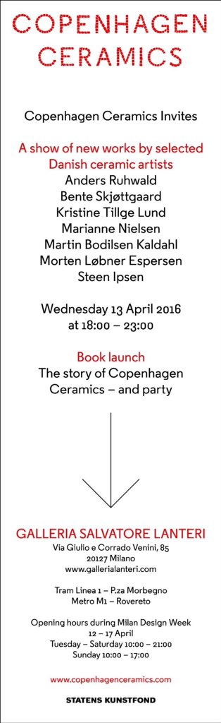 gallerialanteri's tweet photo. Copenhagen Ceramics Invites

A show of new works by selected Danish ceramic artists https://t.co/8quIsJf7PF