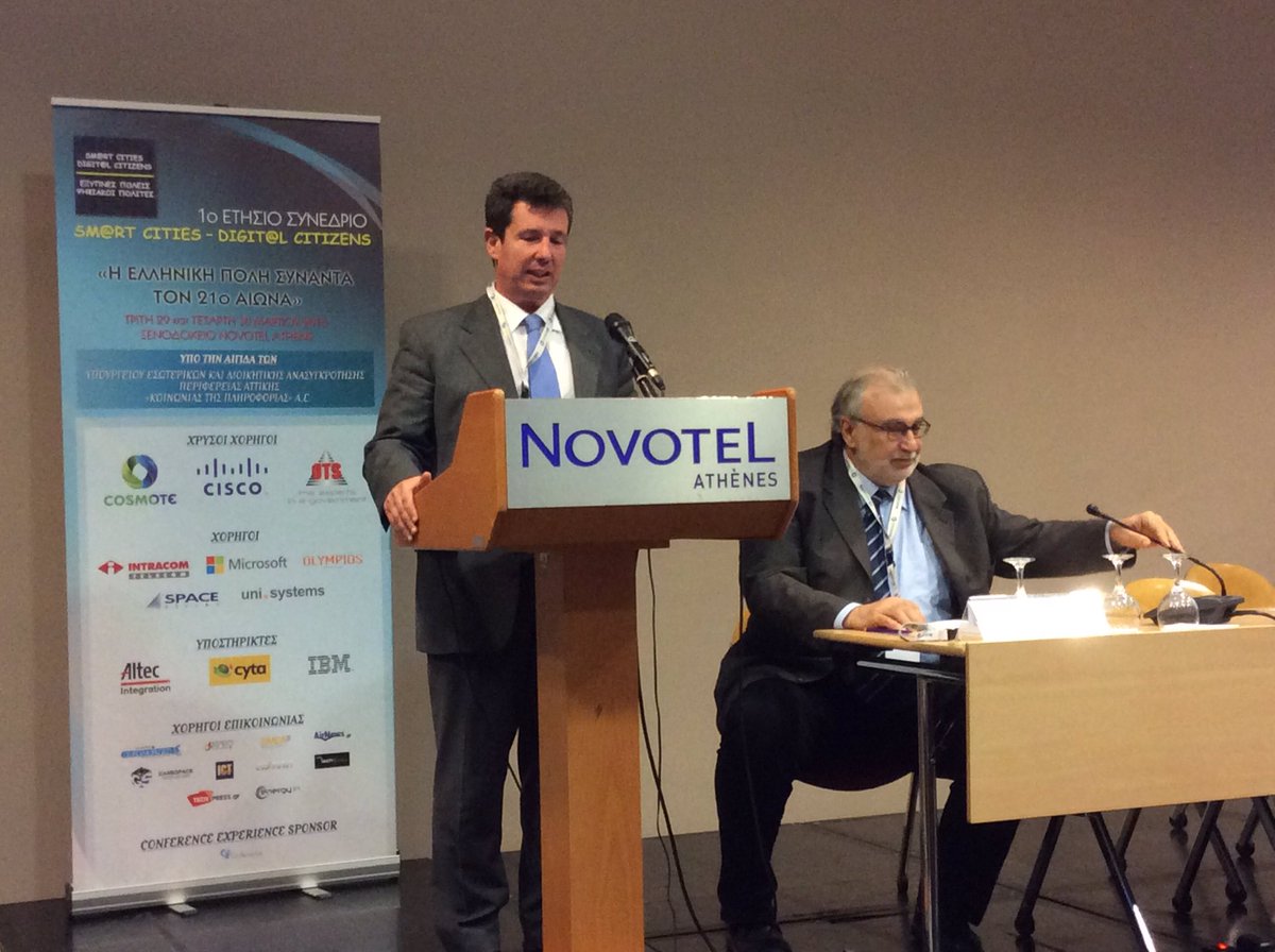 SCDCConference's tweet image. Ο κος Γιάννης Σαμιωτάκης της @UniSystems_GR, Χορηγού/Εκθέτη του συνεδρίου, μιλά για Υδάτινους Πόρους. #SmartCitiesGR