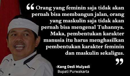 Feminim dan maskulin yg saling melengkapi <a href="/DediMulyadi71/">Kang Dedi Mulyadi</a>