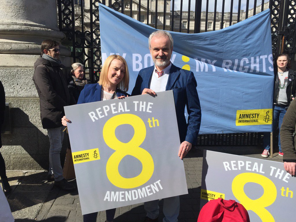 Colmogorman's tweet photo. With the wonderful @LynnToWin outside Government Buildings. Next Gov must expand access to abortion #repealthe8th https://t.co/ERV7dxAxiC