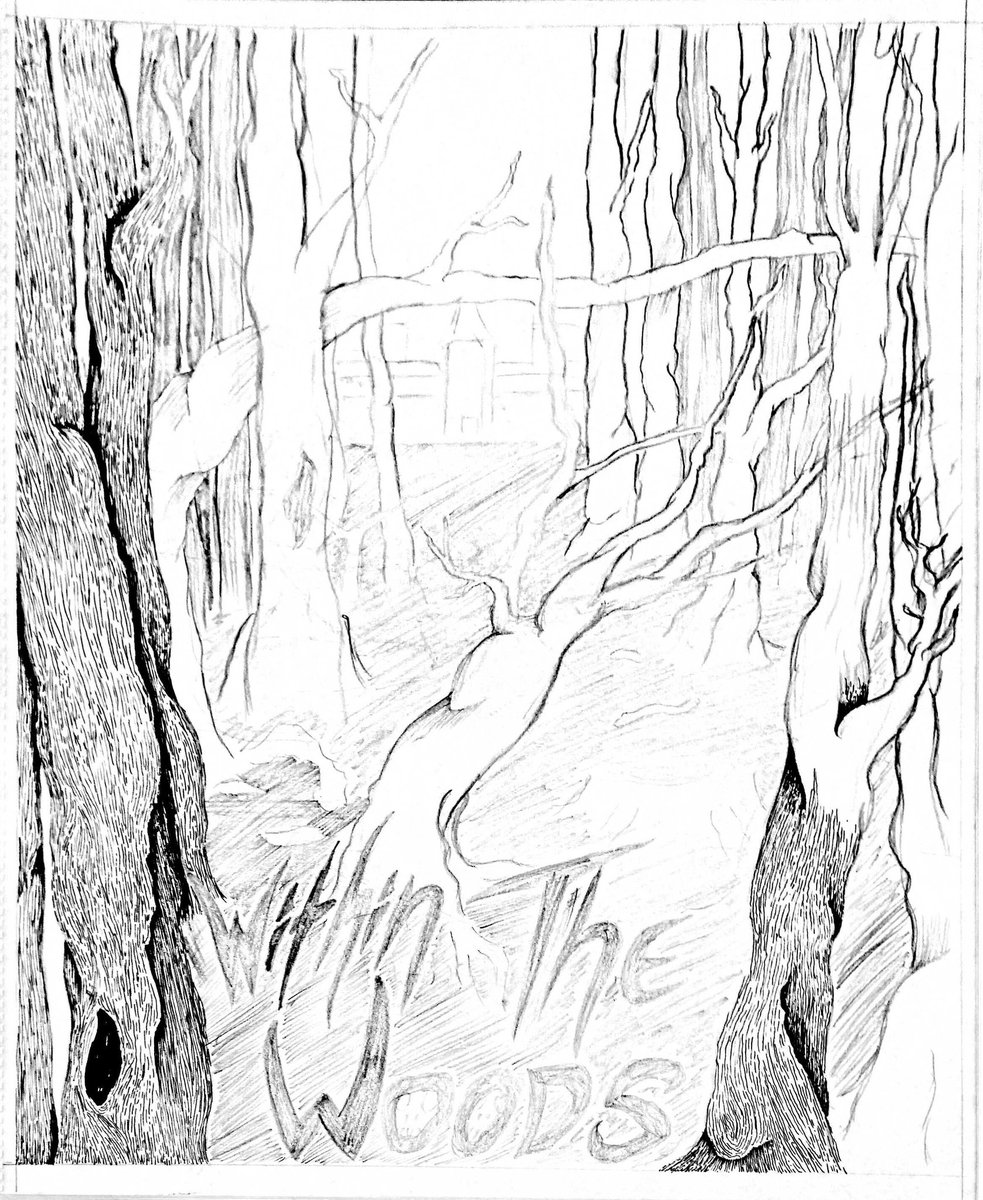 TheCreepyTrees's tweet image. Let the ink begin &quot;Within TheWoods&quot; #makingcomics  #coverart #linedrawing #penandink #horror #comics #creepytreesinc