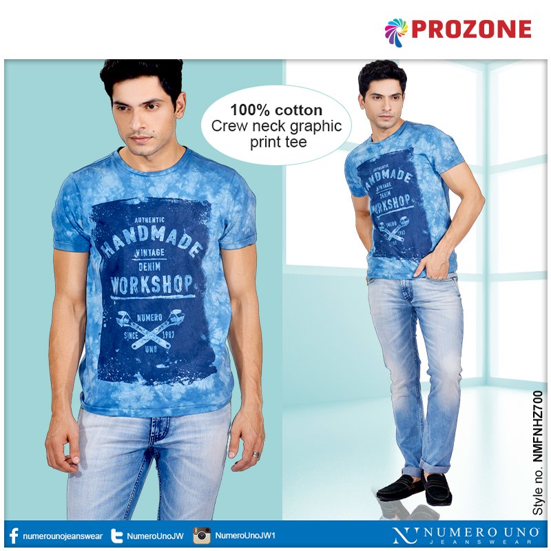 CrewNeck Graphic Tees Now Available Instores #NumeroUno #ProzoneMall #Aurangabad