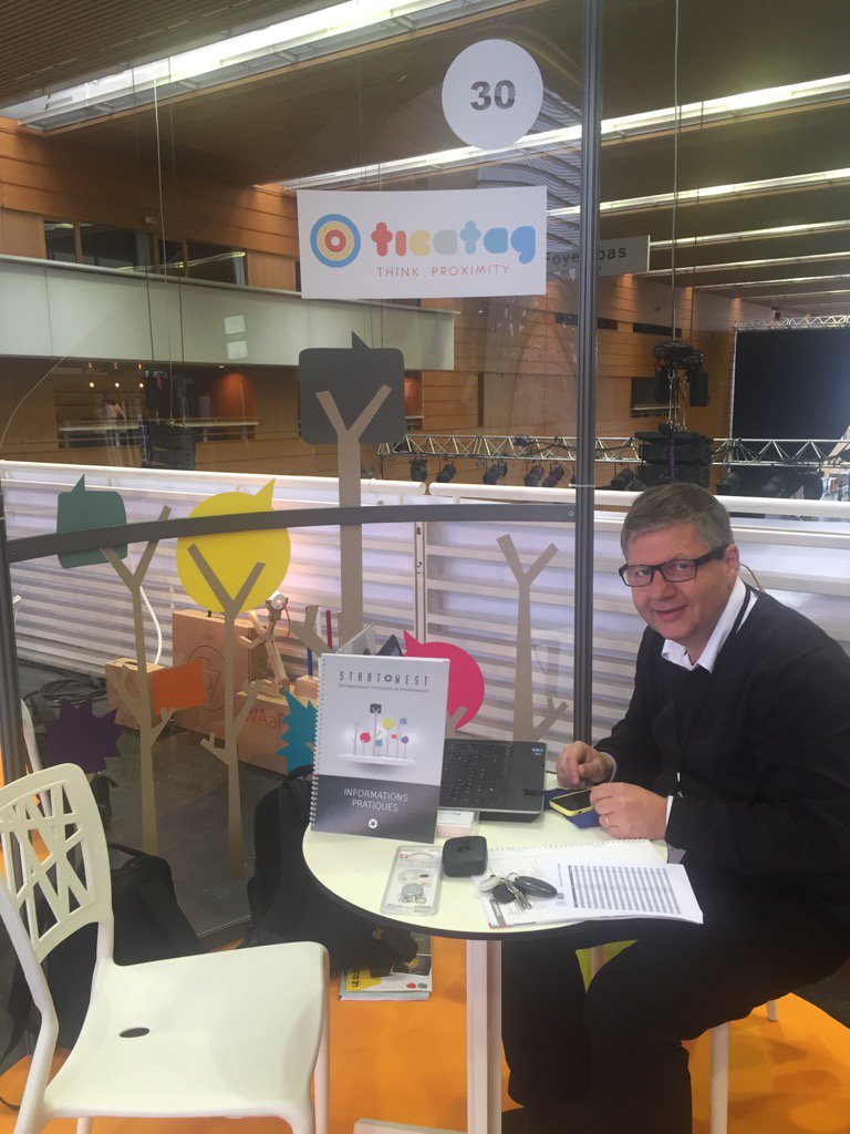 Yann Mac Garry prêt à accueillir les #investisseurs de #Startwest avec les objets connectés <a href="/ticatag2013/">Ticatag</a> #IoT