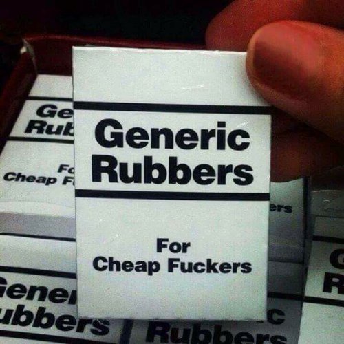 chiefplan1's tweet photo. #HadToLaughWhen I saw the label on the generic rubbers.... https://t.co/lFc1VtgAcl