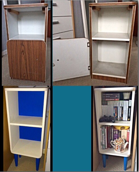 Transformed this £2 eBay bedside cabinet! #Upcycle #furniture #craft #crafty #paint #DIY #handmade