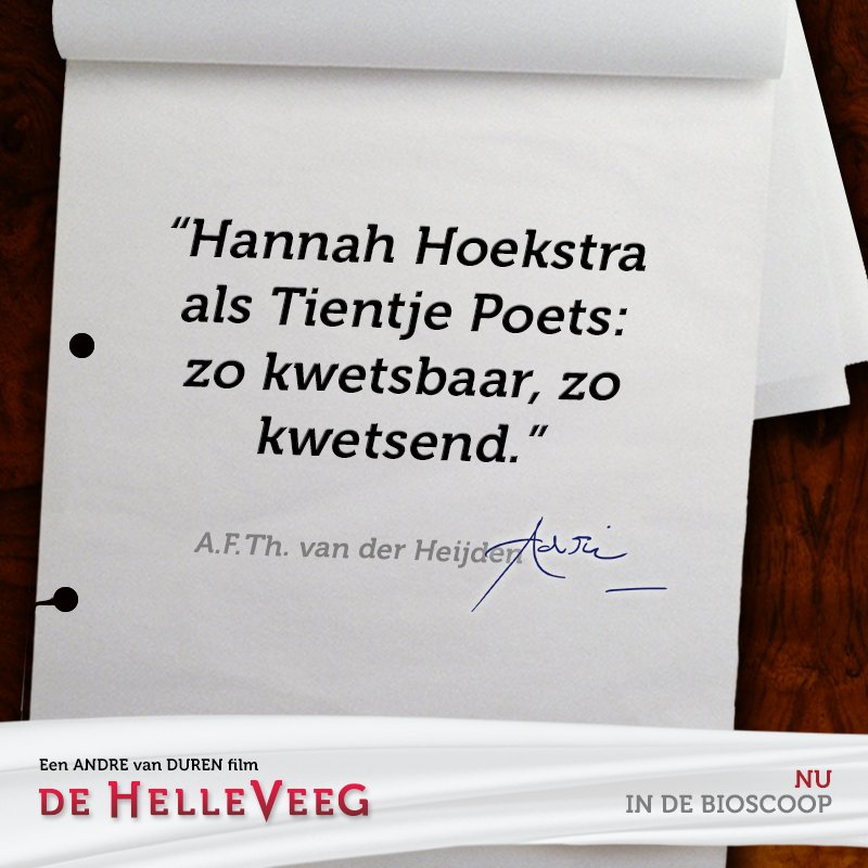 A.F.Th. van der Heijden zag zijn personage tot leven komen in De Helleveeg. Nu in de bioscoop!