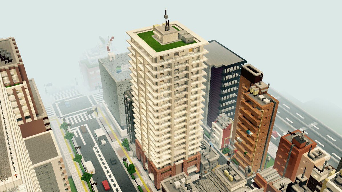とーたつ 地上21階建タワーマンション パークタワー秋葉原 が完成しました マンションの建材としては初のキノコをふんだんに使用してます Minecraft建築部 T Co A1lfpug11a