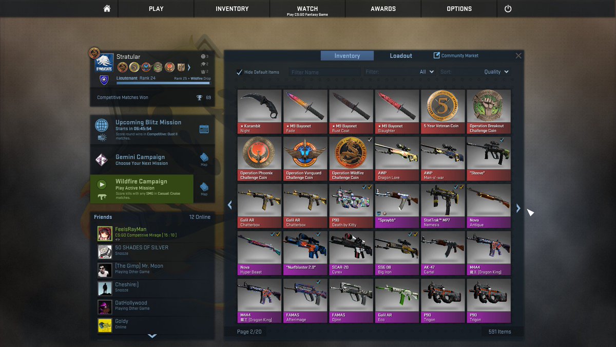 I can at last show you guys my new CSGO inventory! 33 Knives, Factory ...