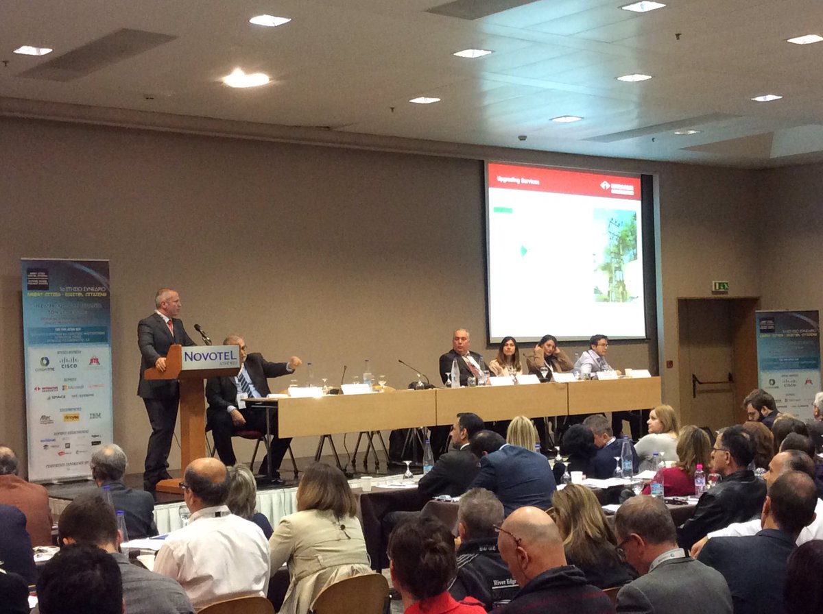 SCDCConference's tweet image. Στο βήμα ο κος Αθ. Βαμβακάς, Smart Grids Director της @IntracomTelecom, Χορηγού/Εκθέτη του συνεδρίου. #SmartCitiesGR