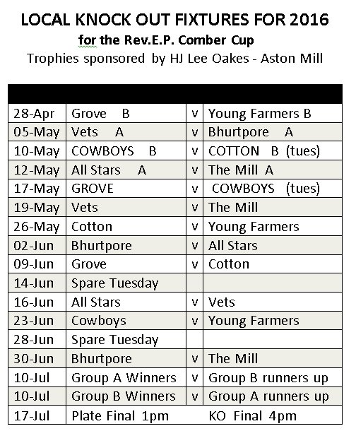 LLMteam's tweet photo. The Aston Cricket KO is fast approaching -take a look @ the fixtures.Our 1st game will be 05.05.16. #llmcricket https://t.co/kNLlQu9u5z