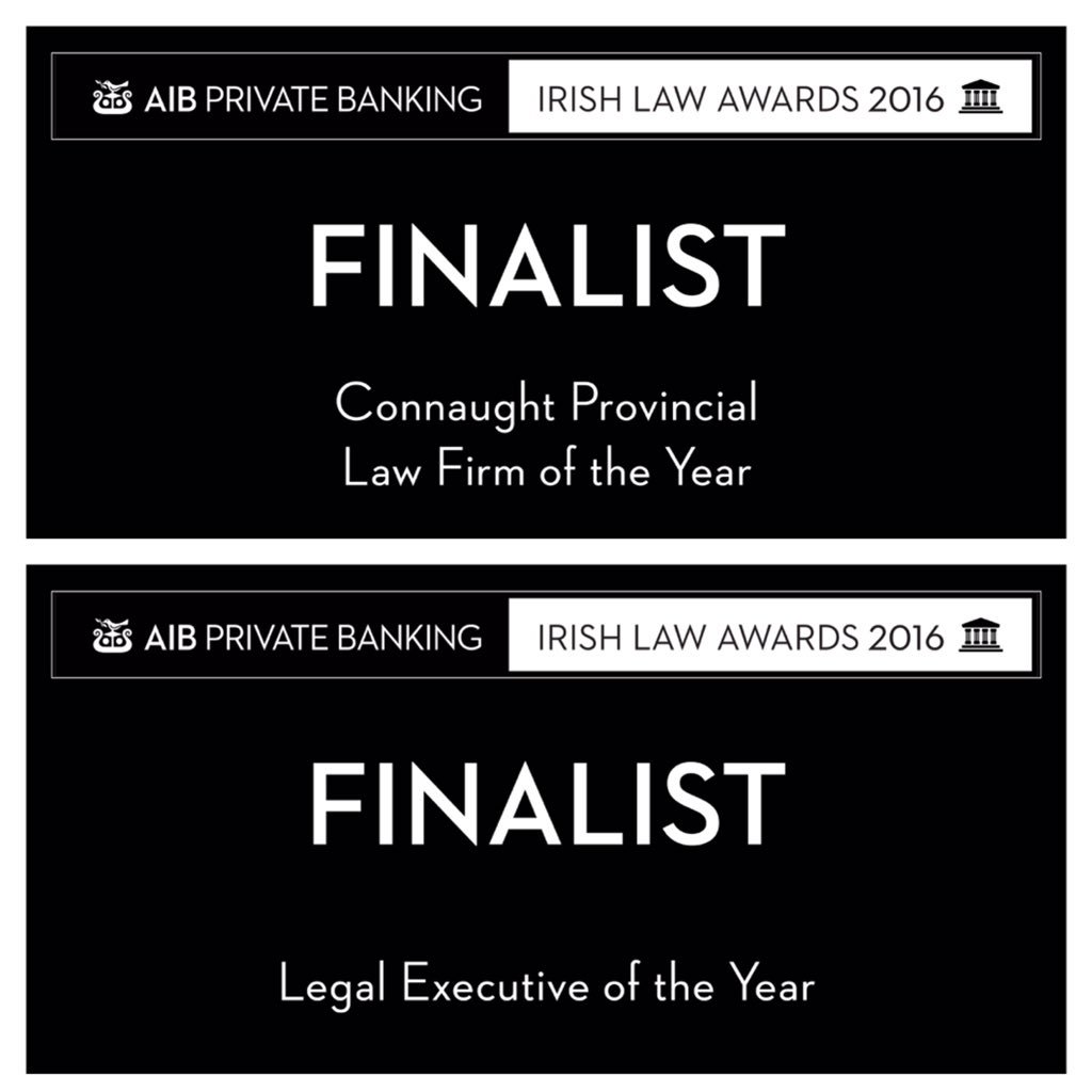 CallanTansey's tweet photo. We are delighted to be finalists in 2 categories of @IrishLawAwards Connaught Law Firm &amp; Legal Executive of the Year https://t.co/vKc6hRsRto